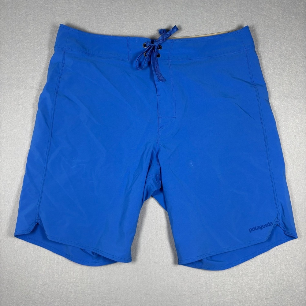 Patagonia Men's Stretch Hydropeak Boardshorts 86696 Blue Size 34x9 Minimalist